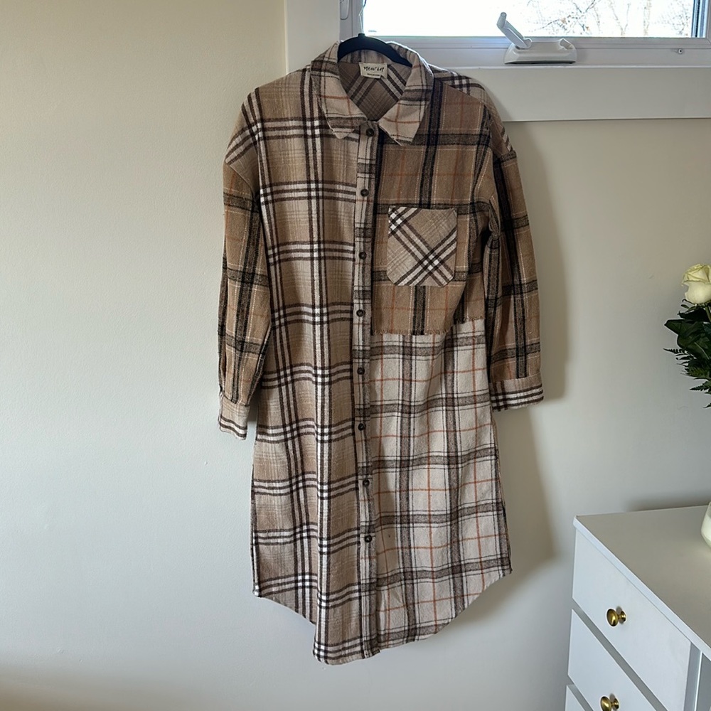 New in button up sweater dress
